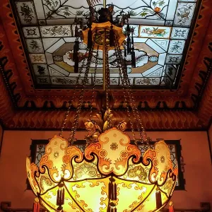 Brighton, England, United Kingdom. Royal Pavillion and Gardens, interior with opulent Asian design and decor. (Editorial Use Only) Brighton, England, United Kingdom. Royal Pavillion and Gardens, interior with opulent Asian design and decor. (Editorial Use Only)
