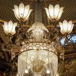 Brighton, England, United Kingdom. Royal Pavillion and Gardens, interior with opulent Asian design and decor. (Editorial Use Only) Brighton, England, United Kingdom. Royal Pavillion and Gardens, interior with opulent Asian design and decor. (Editorial Use Only)