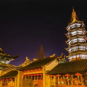 Buddhist Nanchang Temple Pagoda Tower Print Buddhist Nanchang Temple Pagoda Tower Print