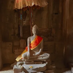 Buddhist shrine, Bayon temple ruins, Angkor Thom (12th century temple complex), Angkor Buddhist shrine, Bayon temple ruins, Angkor Thom (12th century temple complex), Angkor