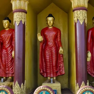 Golden Temple Buddha Statues Print