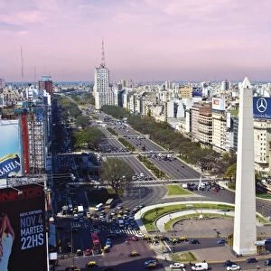 Buenos Aires, Argentina, Ariel view of the Obelisk of Buenos Aires, Standing 220