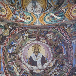 Bulgaria, Southern Mountains, Rila, Rila Monastery, UNESCO-listed wall frescoes