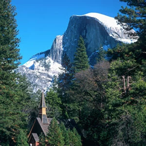 Californias Yosemite National Parks Half Dome rises above the multi denominational