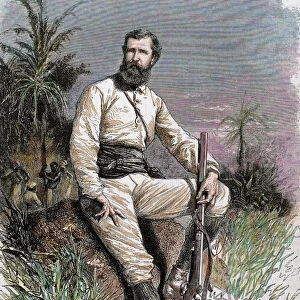 Cameron, Verney Lovett (1844-1894). British traveler and explorer. Engraving by Barbant