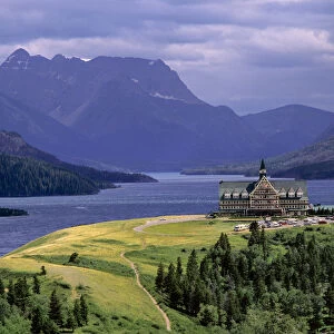 Canada, Alberta, Waterton Lakes NP. The Prince of Wales Hotel is located on Waterton