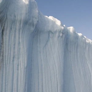 Canada, Baffin island, Striated surface of grounded iceberg, ARCTIC
