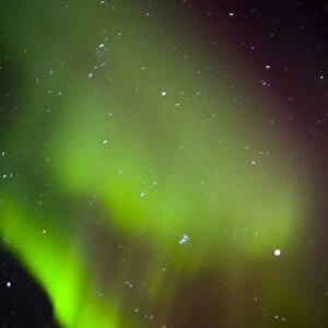 Canada, Manitoba, Churchill. Aurora Borealis in the night sky