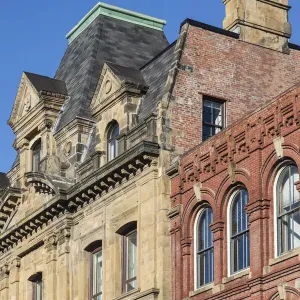 Canada, New Brunswick, Saint John. Historic buildings along Prince William Street