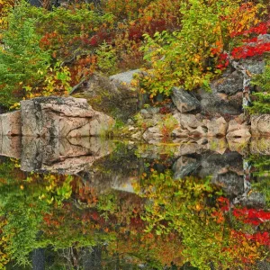 Canada, Ontario. Reflections on the Vermilion River