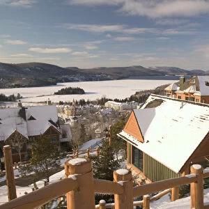 Canada-Quebec-The Laurentians: Mont Tremblant Ski Village-Ski Condo High View / Daytime
