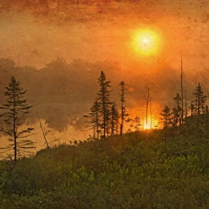 Canada. Wetland sunrise. Credit as: Mike Grandmaison / Jaynes Gallery / DanitaDelimont
