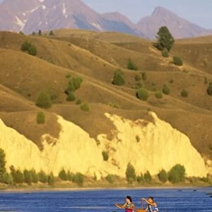 Canoeing on the Flathead River in the Mission Valley of Montana (MR)
