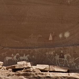 Canyon de Chelly, Arizona, United States. Navajo Nation. Old petroglyphs and ruins