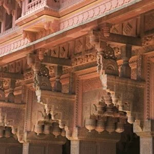 Carving details at Agra Fort, India
