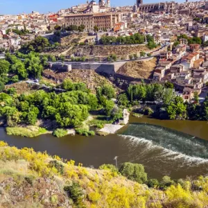 Cathedral Churchse Medieval City Tagus River Toledo Spain Cathedral Churchse Medieval City Tagus River Toledo Spain