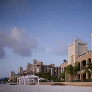 Cayman Islands, Grand Cayman Island, George Town, Hotel along Seven Mile Beach lining