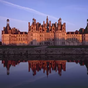 Chateau Chambord at sunset, Loire Valley, France