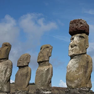 Chile, Easter Island, Hanga Nui. Rapa Nui National Park, Ahu Tongariki