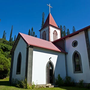 The christian church of Vao, Ile des Pins, New Caledonia, Melanesia, South Pacific