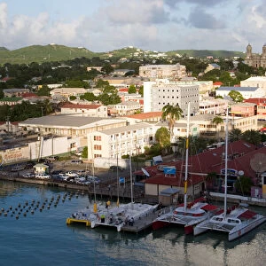 The city of St. Johns, capital of Antigua in the British Leeward Islands