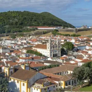 Cityscape. Capital Angra do Heroismo, the historic center is part of UNESCO World