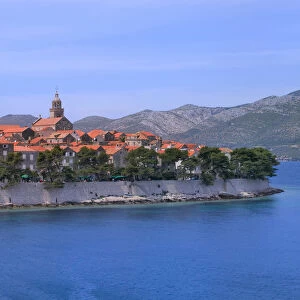 Cityscape of Korcula in Adriatic Sea, Croatia