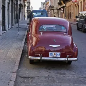 Classic Red Peugeot Car Print Classic Red Peugeot Car Print