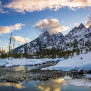 Clearing storm over the Tetons from Cottonwood Creek, Grand Teton National Park