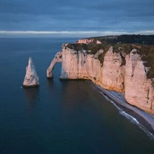 Cliffs on coast of Normandy at Etretat, Seine Maritime, France