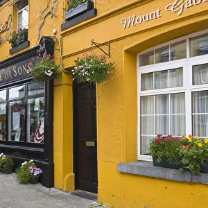 Clonbur, Ireland. John Burkes, a well-known restaurant and other shops lines
