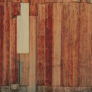 Rusted Corrugated Metal Panel Print Rusted Corrugated Metal Panel Print