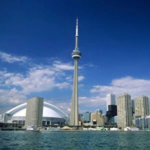 CN Tower and Skydome in Toronto, Ontario, Canada