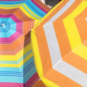 Colorful beach umbrellas Colorful beach umbrellas
