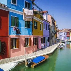 Colorful Houses Print, Burano Italy Colorful Houses Print, Burano Italy