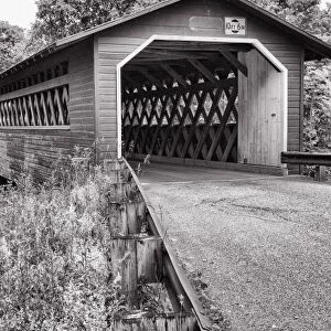 Covered Bridges of Vermont by river Henry Bridge in Bennington VT 1840 wood wooden red