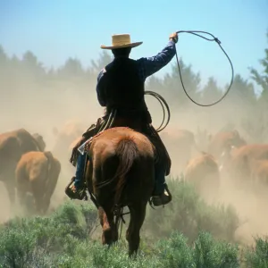 Cowboy on horse