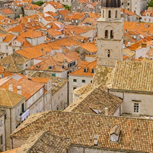 Croatia, Dubrovnik. Overview of city rooftops