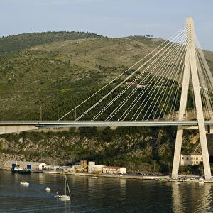 CROATIA, Southern Dalmatia, DUBROVNIK. Dr. Franjo Trudman Bridge over the Dubrovacka