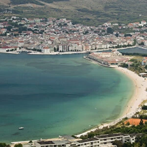 Croatia, Zadar Region, Pag Island, Pag Town. Pag Island View