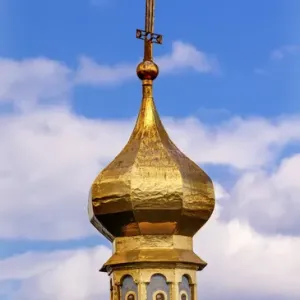 Cross Golden Dome Saints Church Life Source Holy Assumption Pechrsk Lavra Cathedra Kiev Ukraine Cross Golden Dome Saints Church Life Source Holy Assumption Pechrsk Lavra Cathedra Kiev Ukraine