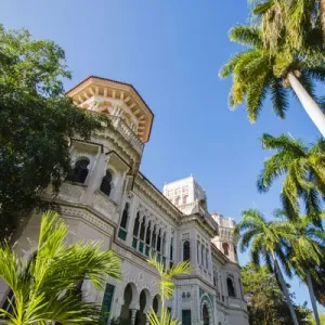 Cuba. Cienfuegos. Palacio de Valle, built in 1919 in an ornate Moroccan style, was Cuba. Cienfuegos. Palacio de Valle, built in 1919 in an ornate Moroccan style, was