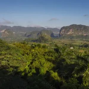 Cuba. Pinar del Rio. Vinales. The Vinales valley in the early morning Cuba. Pinar del Rio. Vinales. The Vinales valley in the early morning