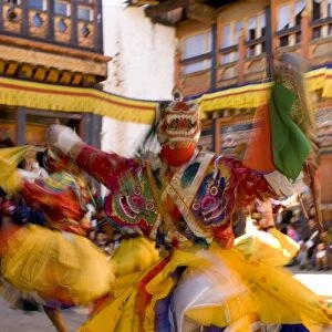 Dances at Jakar Festival, Bumthang, Bhutan