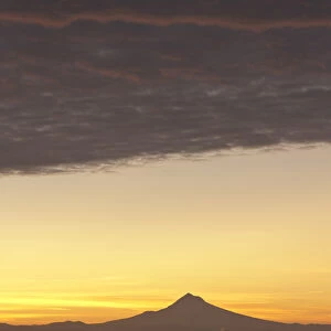 Dawn sky over Portland and Mt. Hood, Oregon