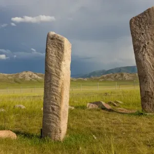 Deer stones Print, 1000 BC, Mongolia Deer stones Print, 1000 BC, Mongolia