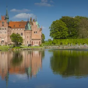 Denmark, Funen, Egeskov, Egeskov Castle, exterior