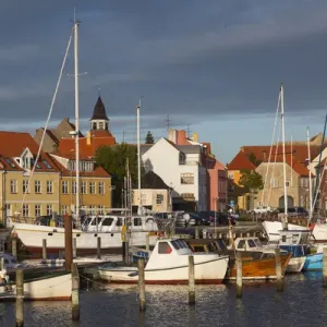 Denmark, Funen, Faaborg, port view