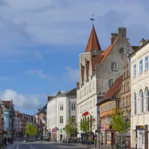 Denmark, Jutland, Aalborg, Osteragade pedestrian street