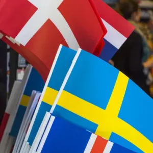 Denmark Print - Scandinavian Flag Scene Denmark Print - Scandinavian Flag Scene